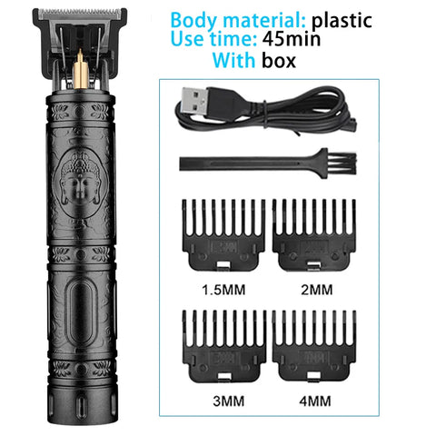 T9 Vintage Cordless Electric Hair Cutting Machine Professional Barber Trimmer 