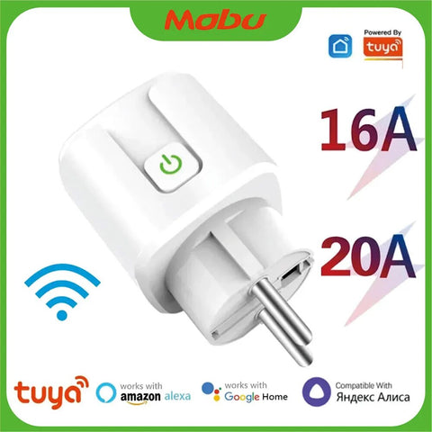 Smart Socket 16A/20A AC100-240V WiFi, Alexa, Google Home Voice Control Tuya Smart Life APP