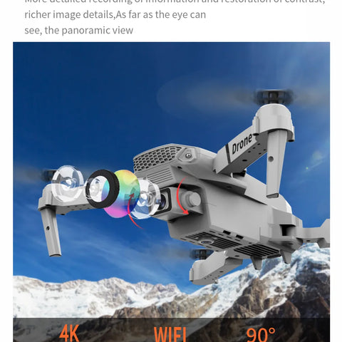 Professional Drone E88 4K HD Camera Wide Angle WiFi FPV Height Foldable Quadcopter RC Helicopter