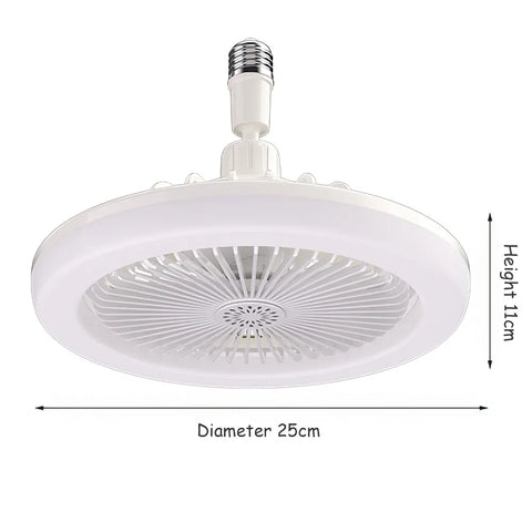 Ceiling Fans with Remote Control and LED Light E27 Bulb Fan Converter Base Smart and Quiet Ceiling Fans for Bedroom and Living Room