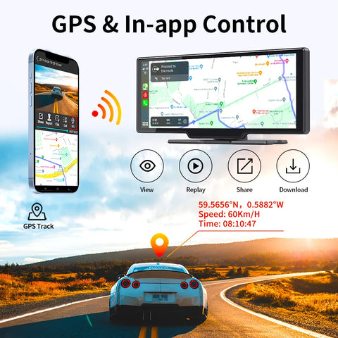Retrovisor Android GPS com câmera